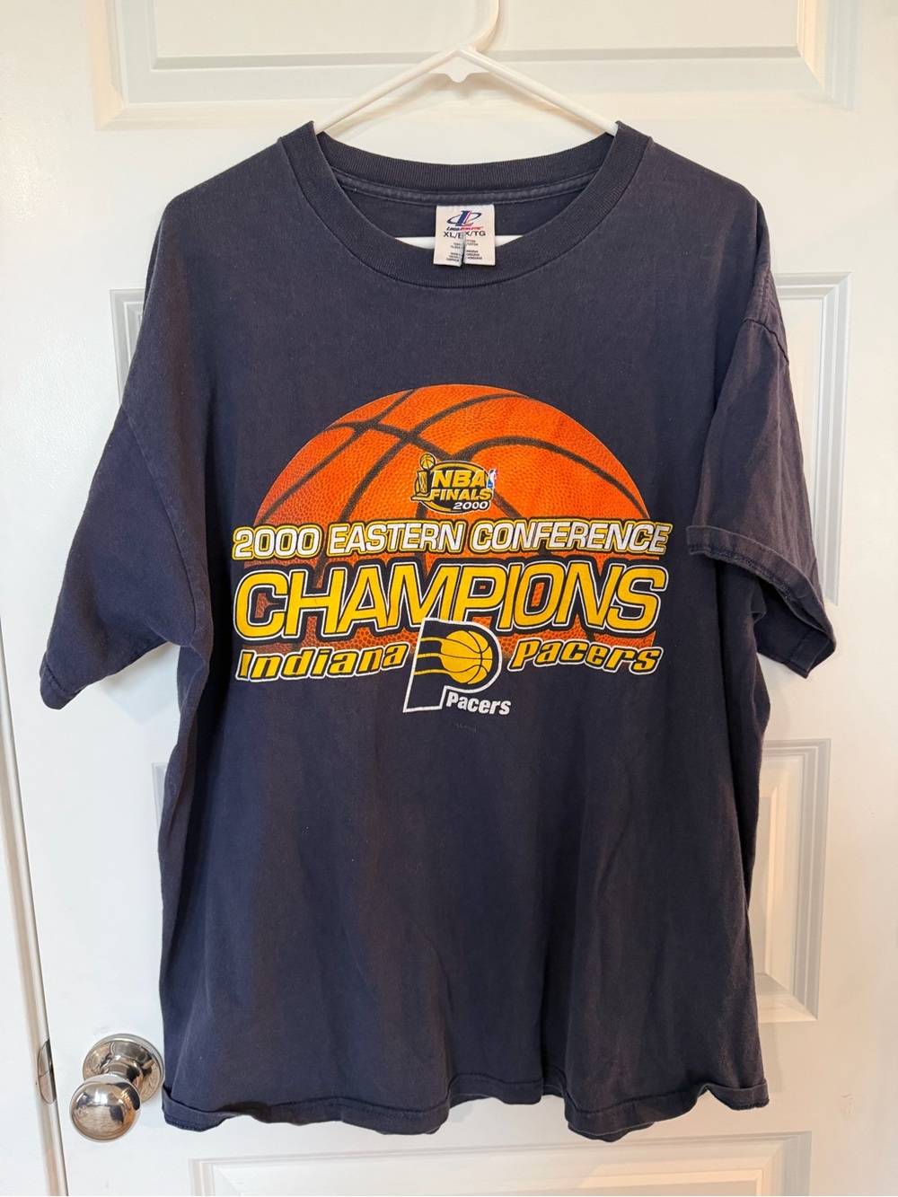 Vintage Champion Indiana Pacers 2000 Eastern Conference Champions Navy T-Shirt